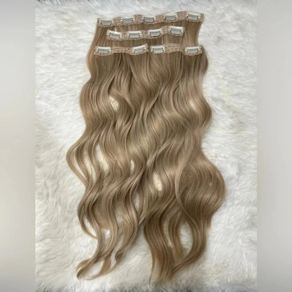 20 In Clip In light Blonde 18/613 Curly Long Hair Extensions For Thick p… - Picture 2 of 8